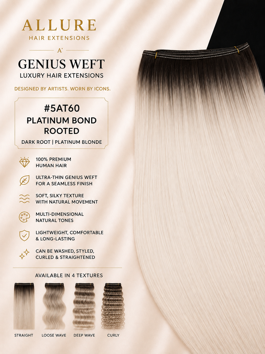 Genius Weft — Rooted Platimun Blode 5AT60