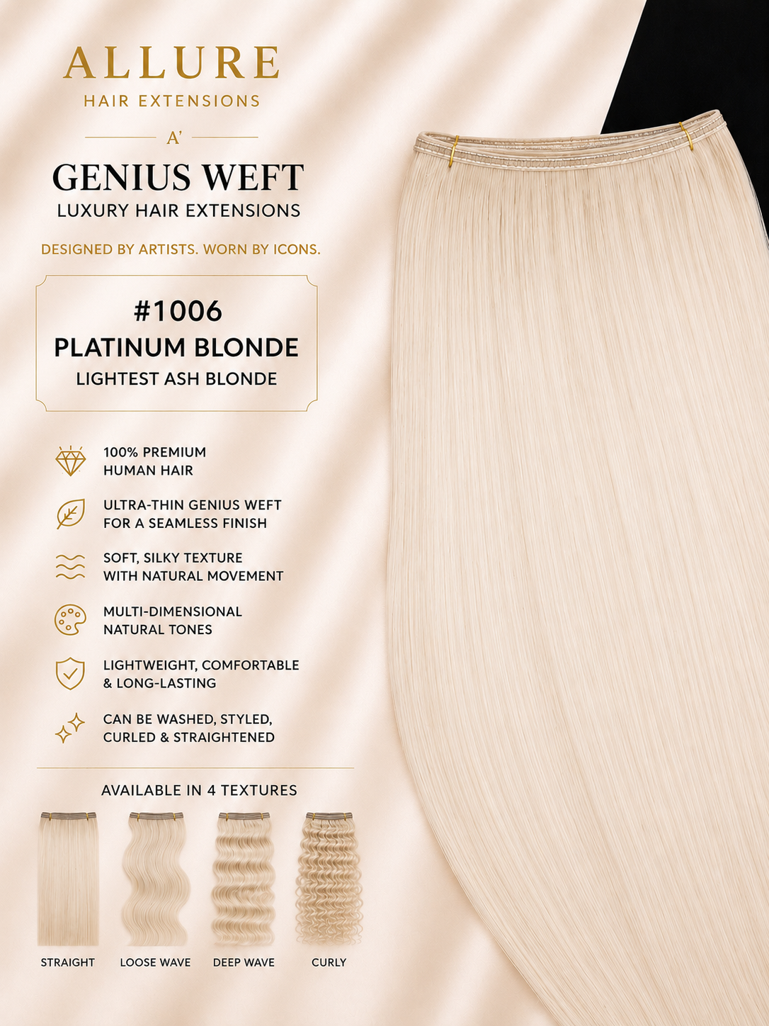 Genius Weft — Lightest Ash Blonde 1006