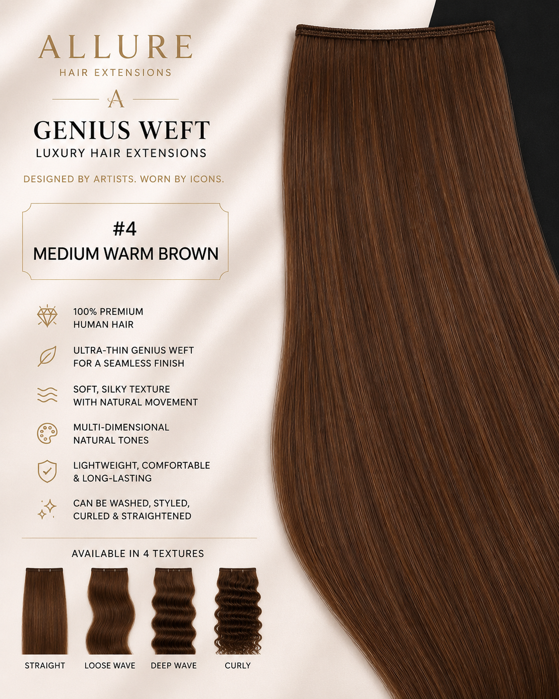 Genius Weft — Medium Warm Brown 4