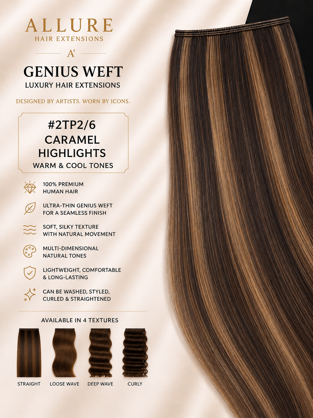 Genius Weft — Caramel Highlights 2TP2/6