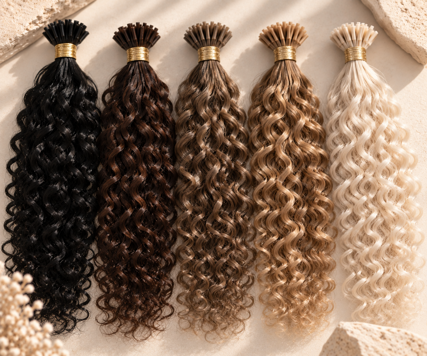 K-TIP Hair Extension - Medium Brown 2
