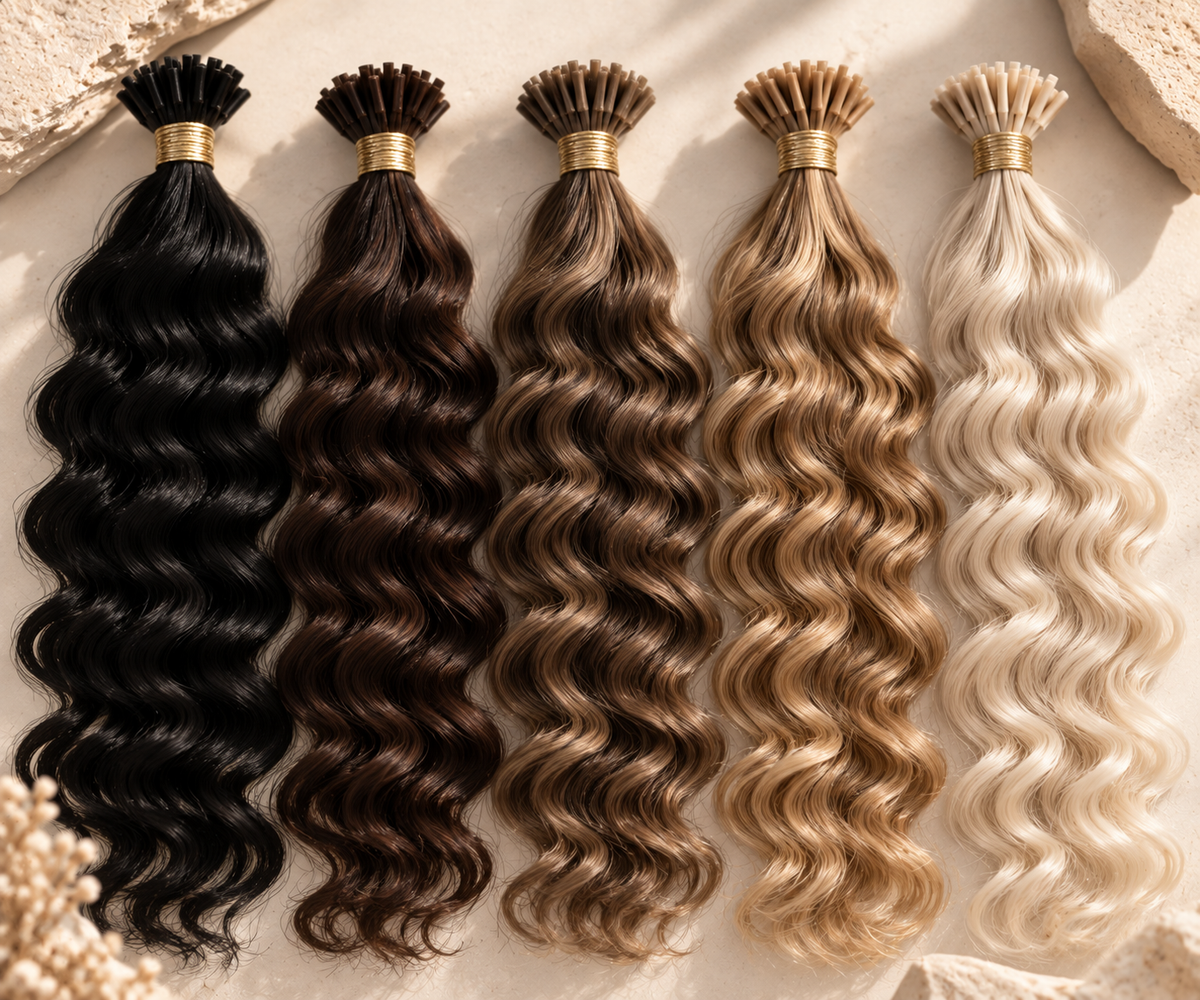 K-TIP Hair Extension - Medium Brown 2