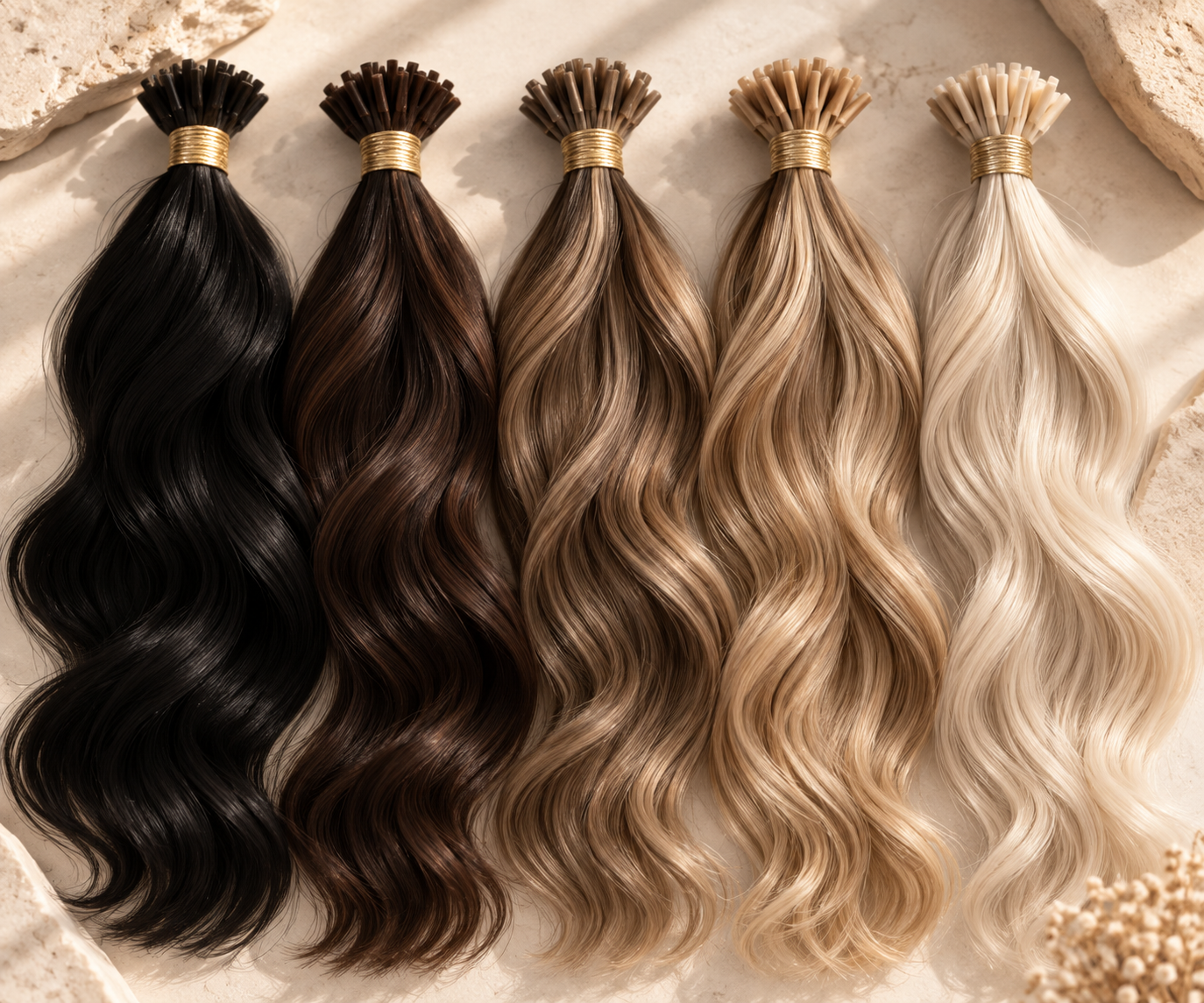 K-TIP Hair Extension - Medium Brown 2