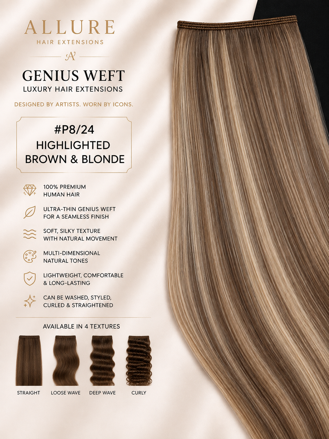 Genius Weft — Highlighted Brown & Blonde P8/24